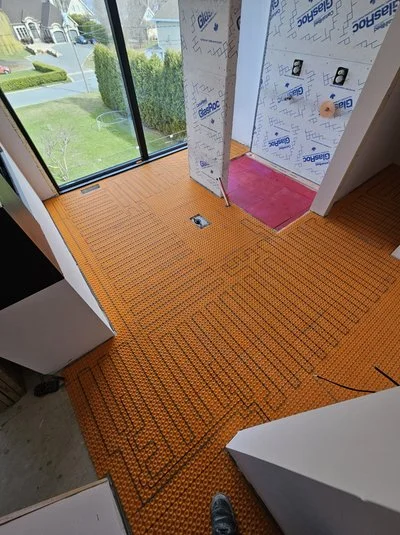 Plancher chauffant salon