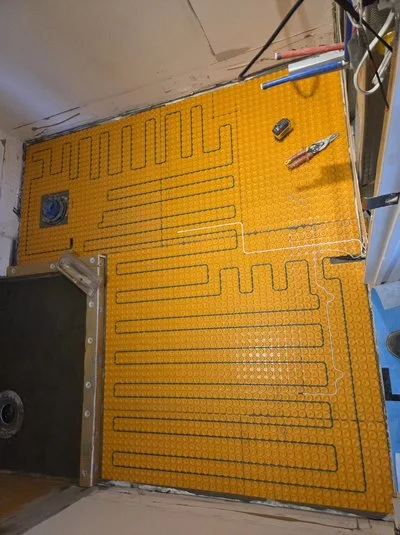 Installation plancher chauffant moderne