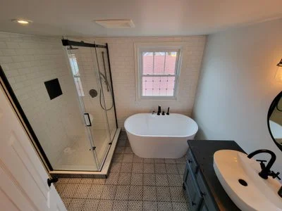 Salle de bain avec douche italienne